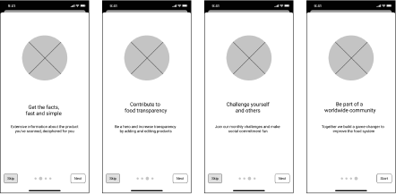 wireframe showing onboarding